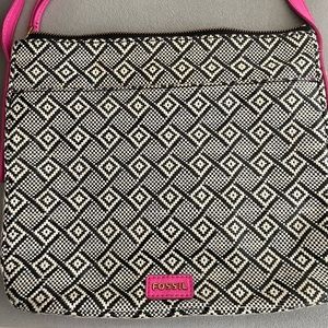 Fossil Print Canvas Crossbody